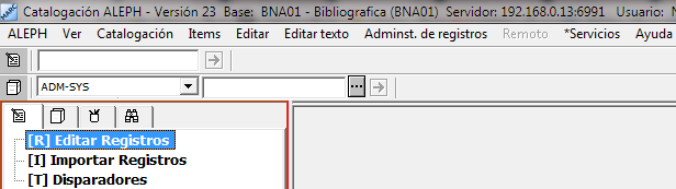 Barra del menú