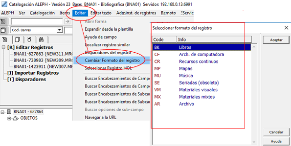Cambiar formato