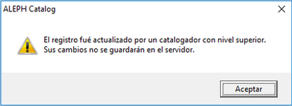 Registro bloqueado nivel superior