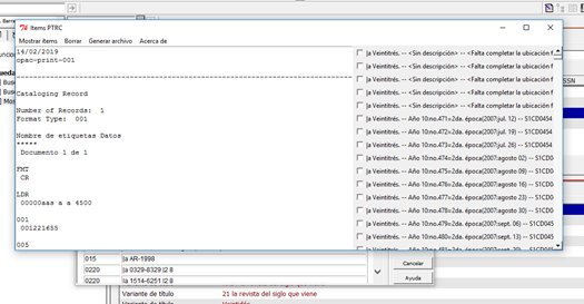 Impresión listados HEME